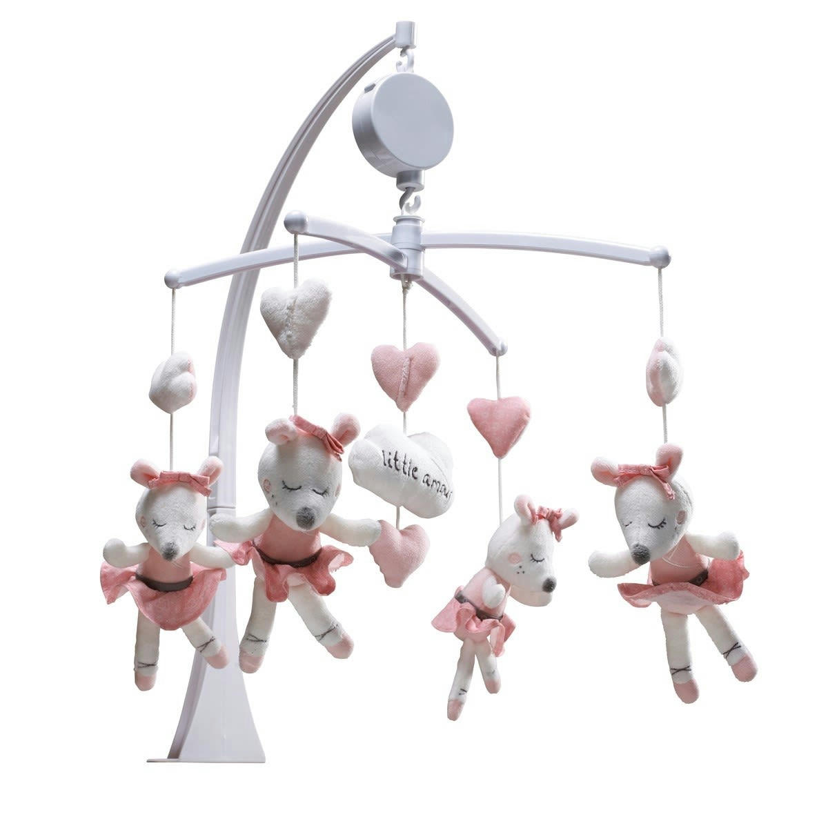 LILIBELLE - Mobile musical en coton Rose