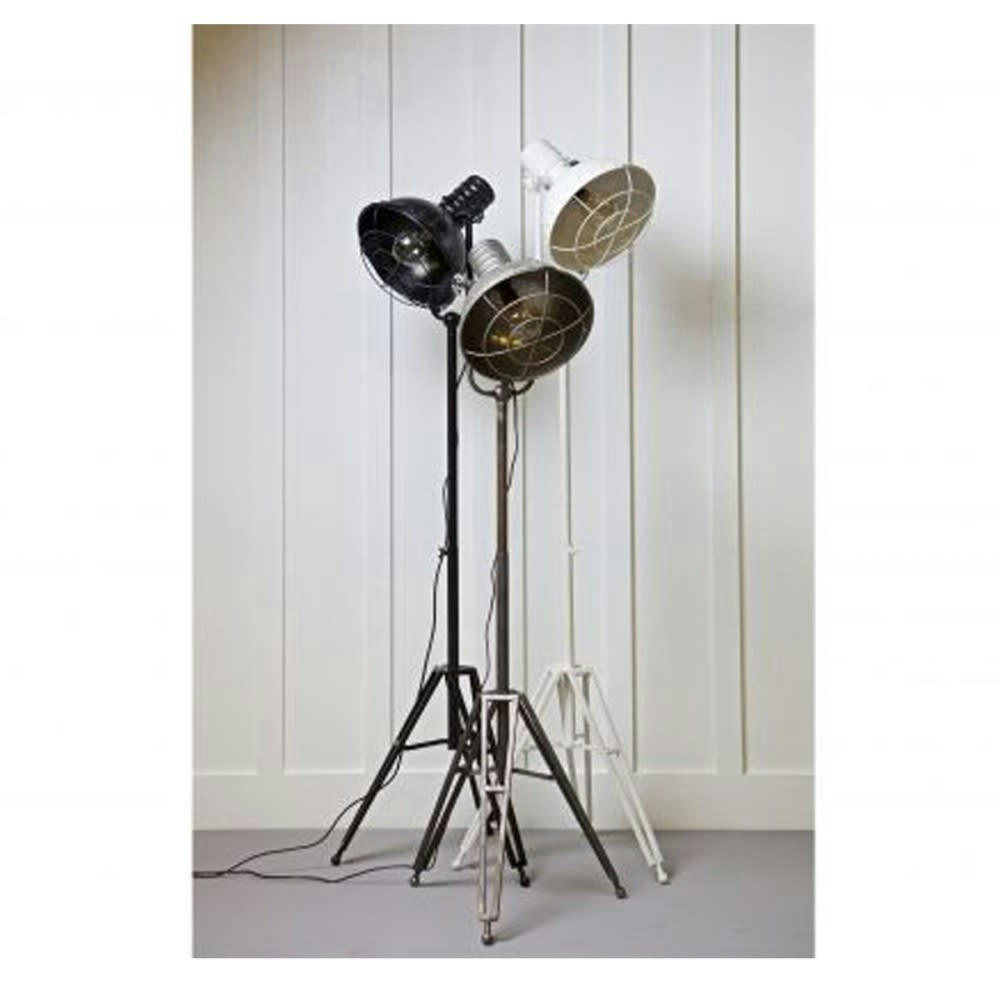 BRANDO - Lampadaire tripod studio indus noir