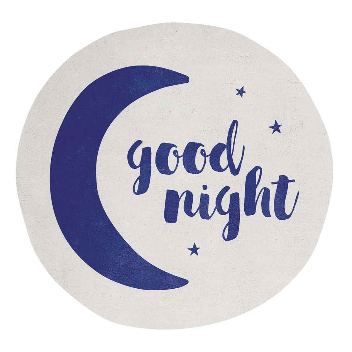 FLY ME TO THE MOON - Tapis good night en Coton Bleu