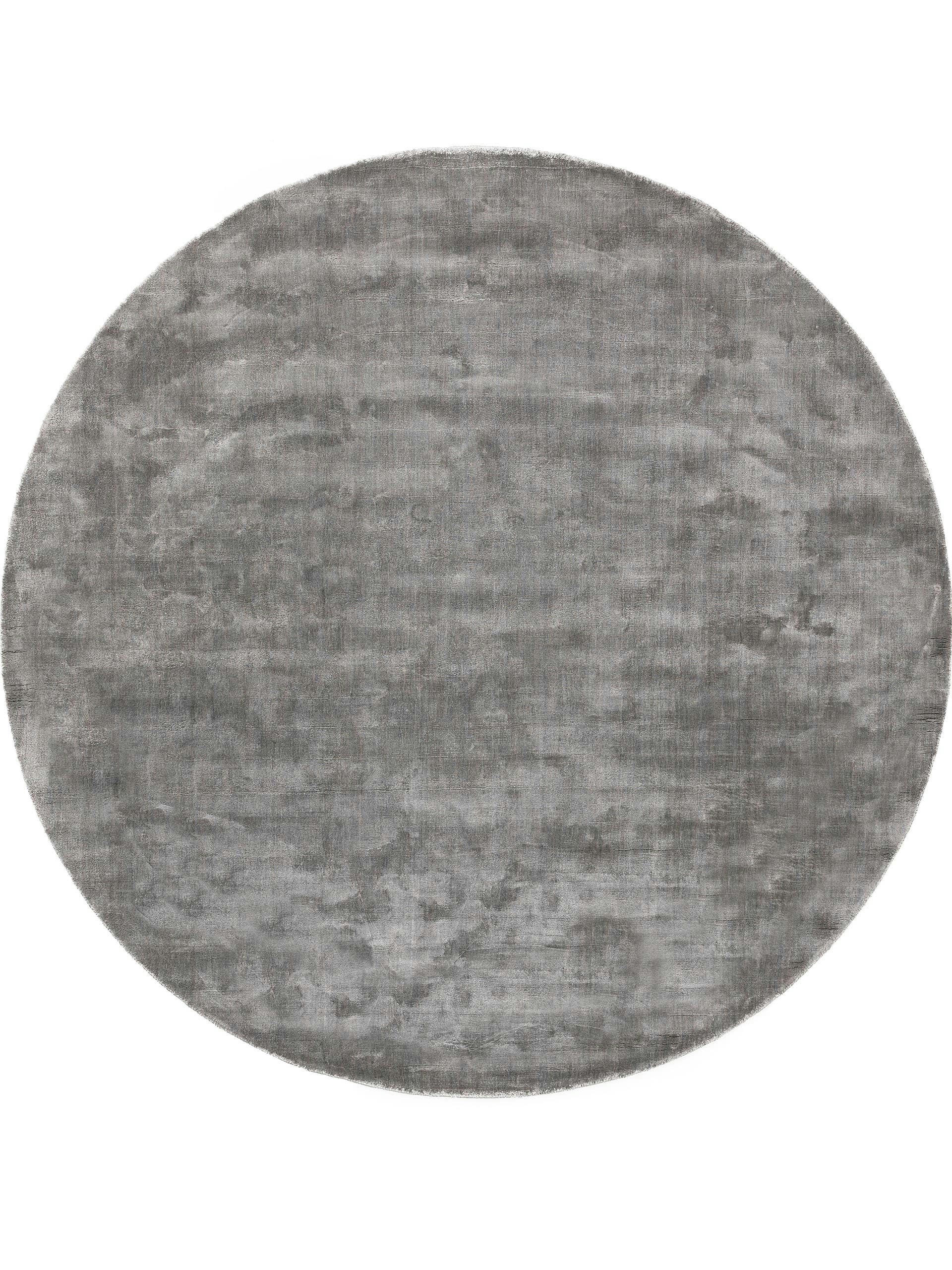 NELA - Tapis en viscose rond gris D 120