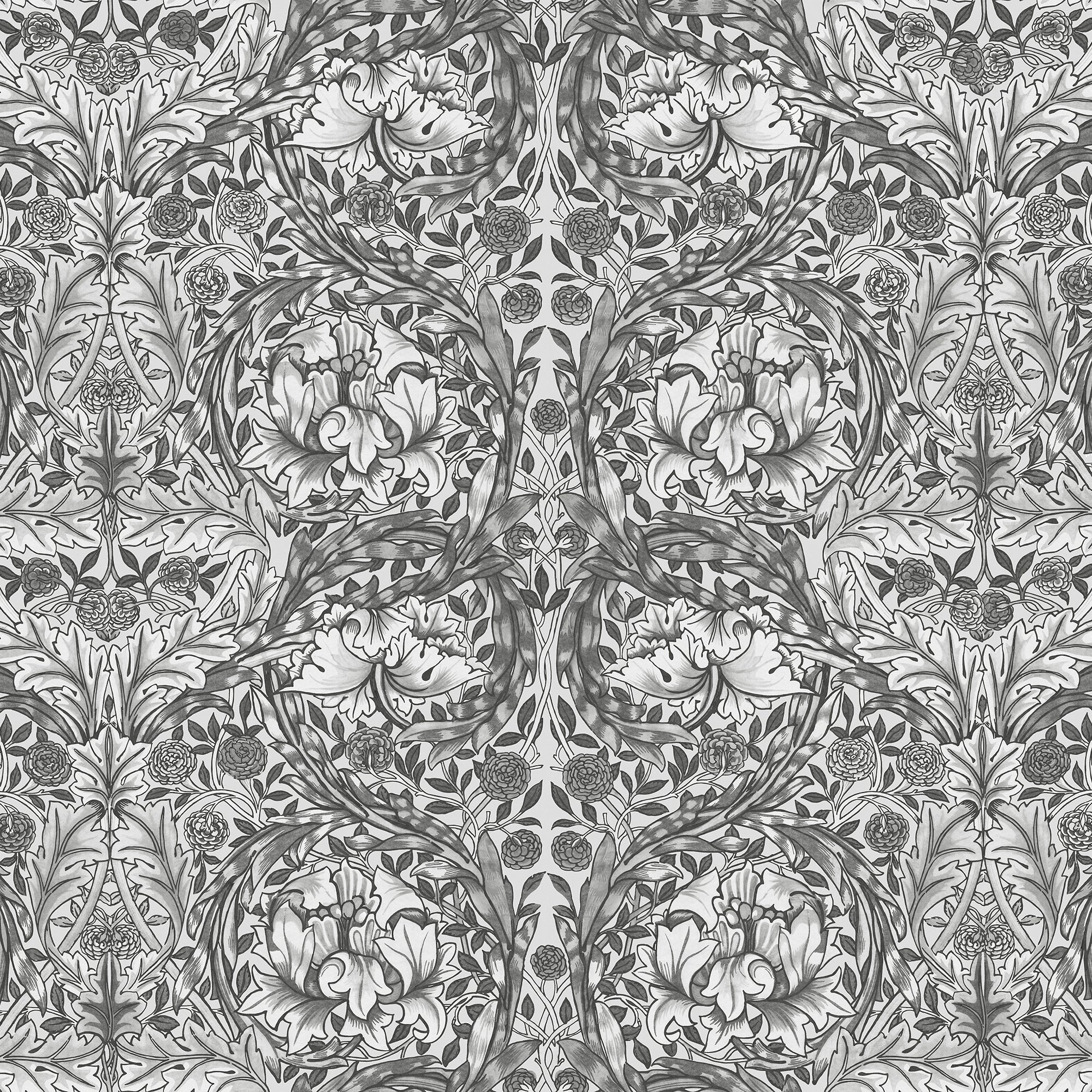 William Morris at Home Fotobehang - African Marigold Grey - 400x250 cm