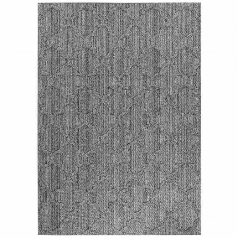 JUDE - Tapis effet jute naturel alhambra gris 140x200cm