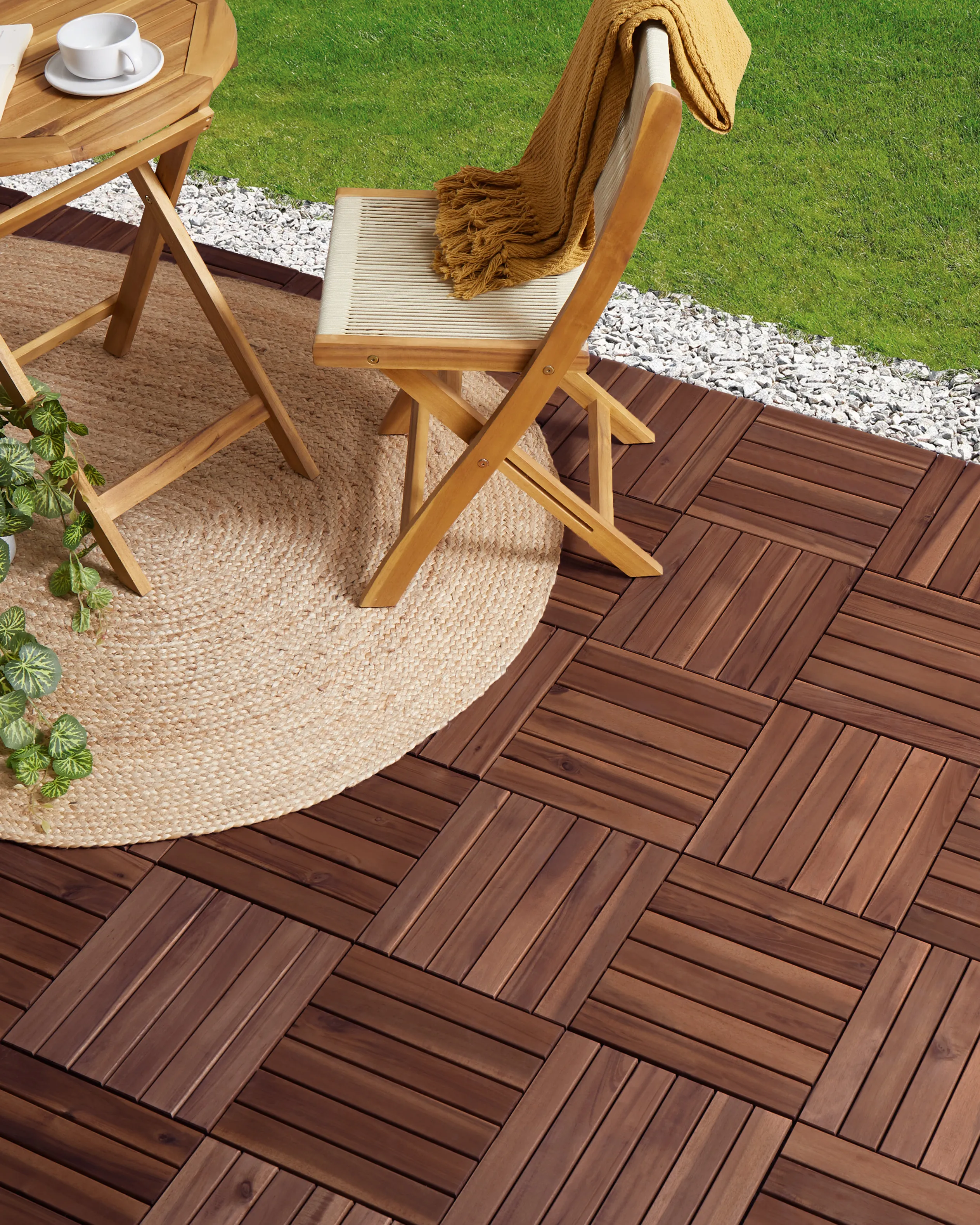 Outdoor Flooring ACCETTURA Certified Acacia Wood Brown