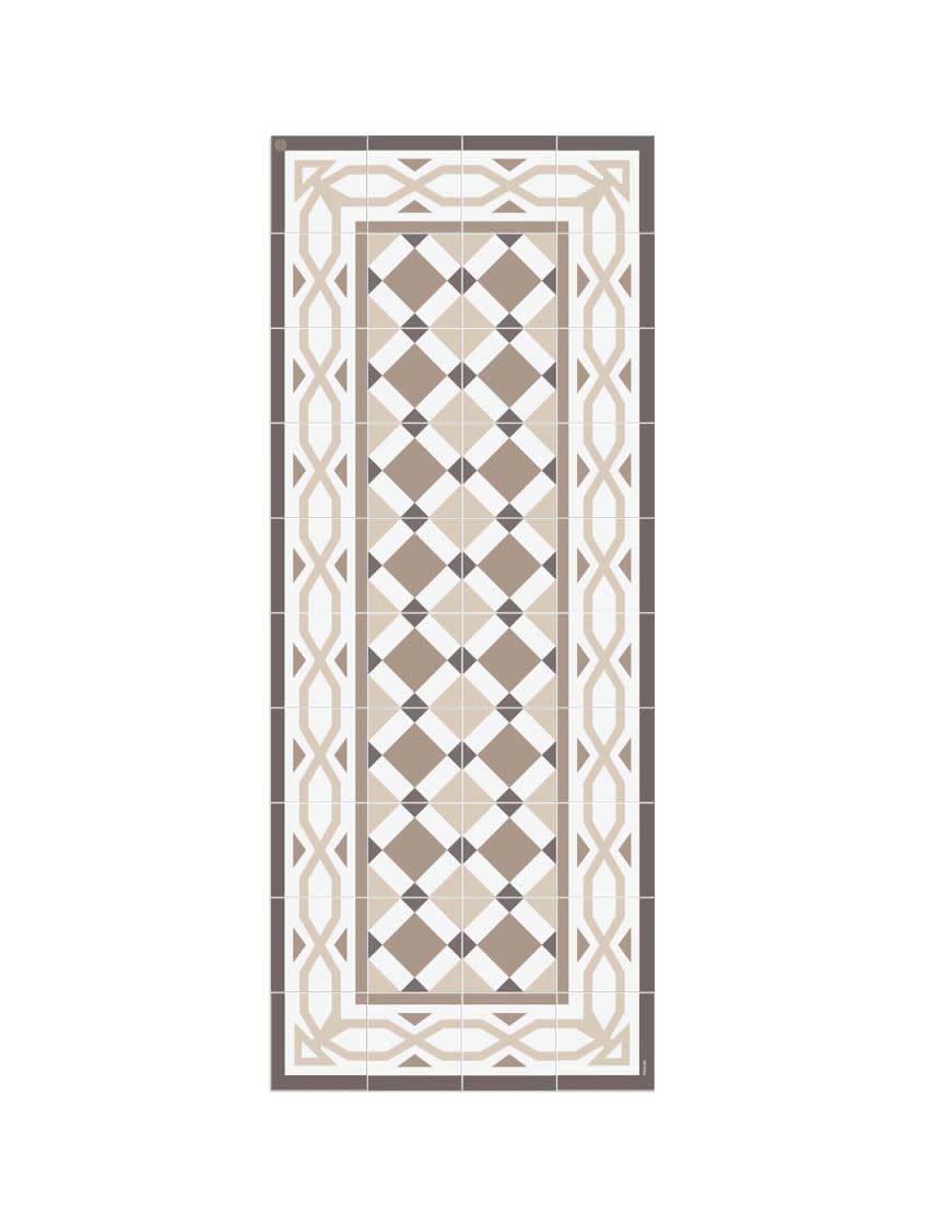 BARCELONE - Tapis en vinyle Seneca beige 80x200