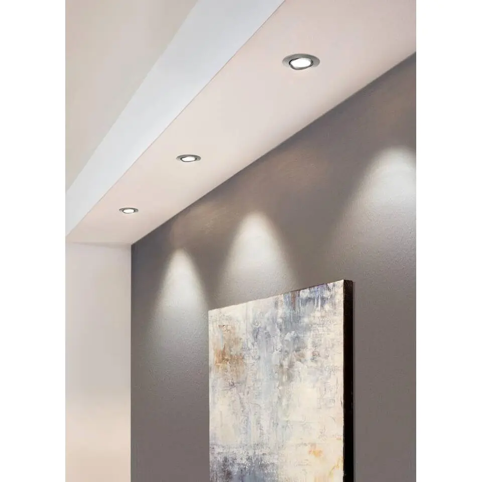 EGLO Pineda Inbouwlamp - LED - 8.4 cm - Nikkelmat