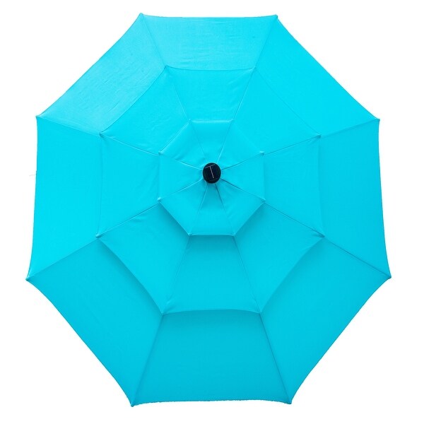 Ainfox 10ft Patio Umbrella with Lights Without Base 3-Tier Octagonal Outdoor Solar Umbrella