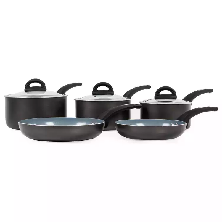 Tower Cerasure 5 Piece Aluminium Pan Set - Grey