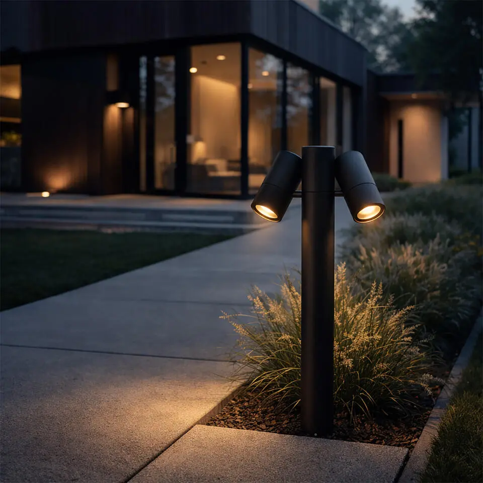 Qazqa sokkellamp duo zwart gu10