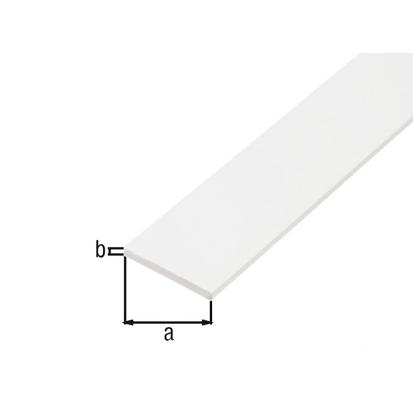 Ba-Profil, LxBxH: 1000 x 30 x 2 mm, weiß