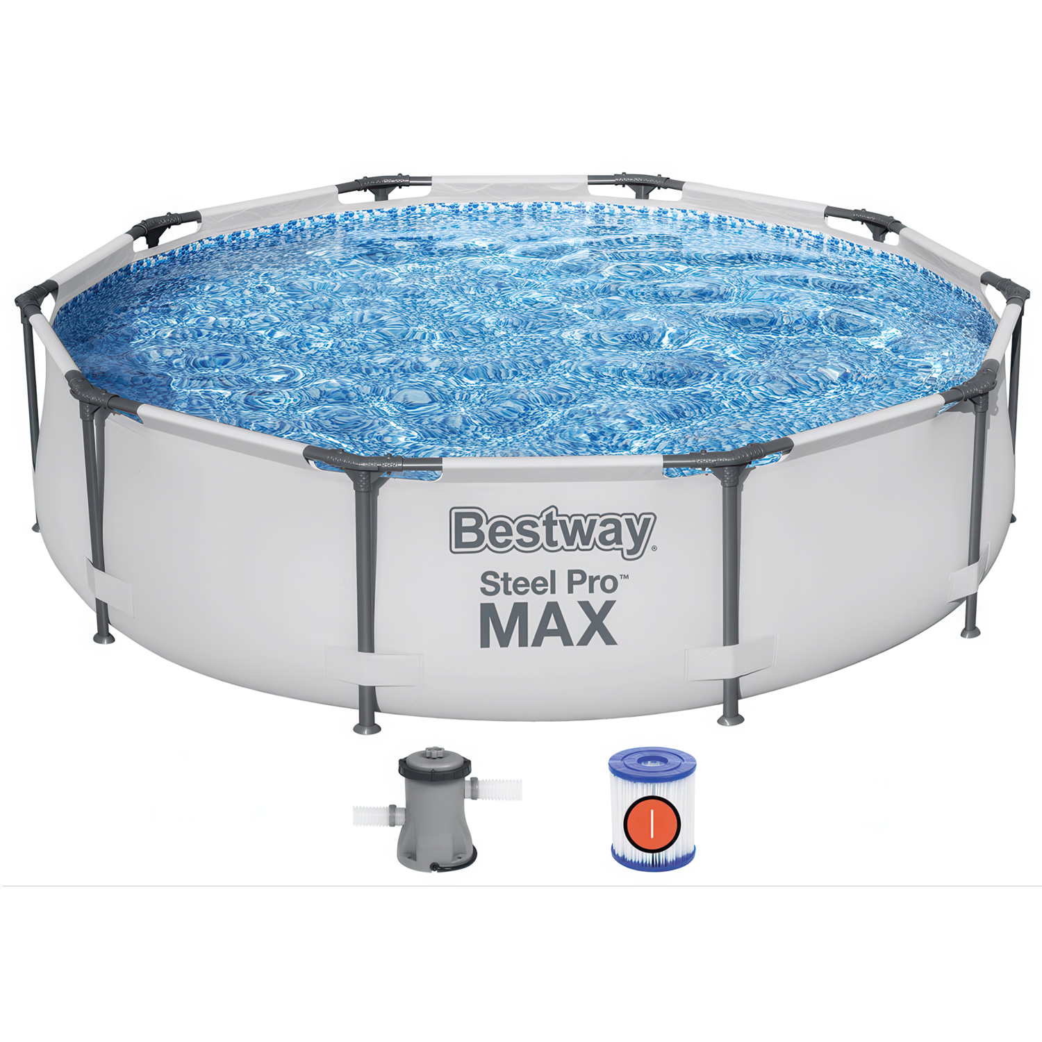 Basen Ogrodowy BestwayStelażowy Steel Pro Max 305x76 cm Pompa 56408