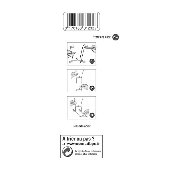 Fixe-assiettes en métal taille 2 pour assiettes Ø. 20 à 25 cm vendu par 2