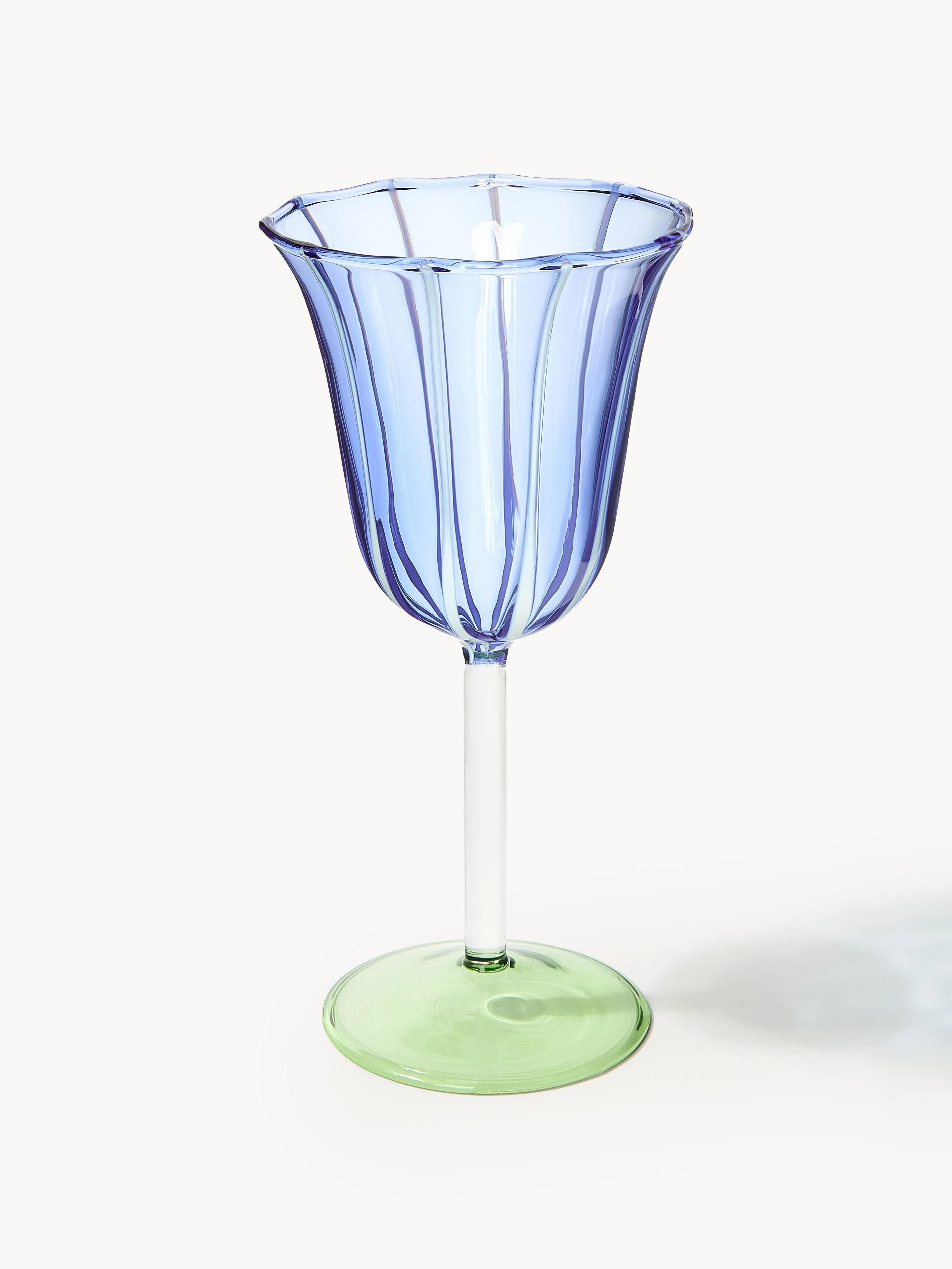 Handgefertigte Weingläser Eve aus Borosilikatglas, 2er-Set