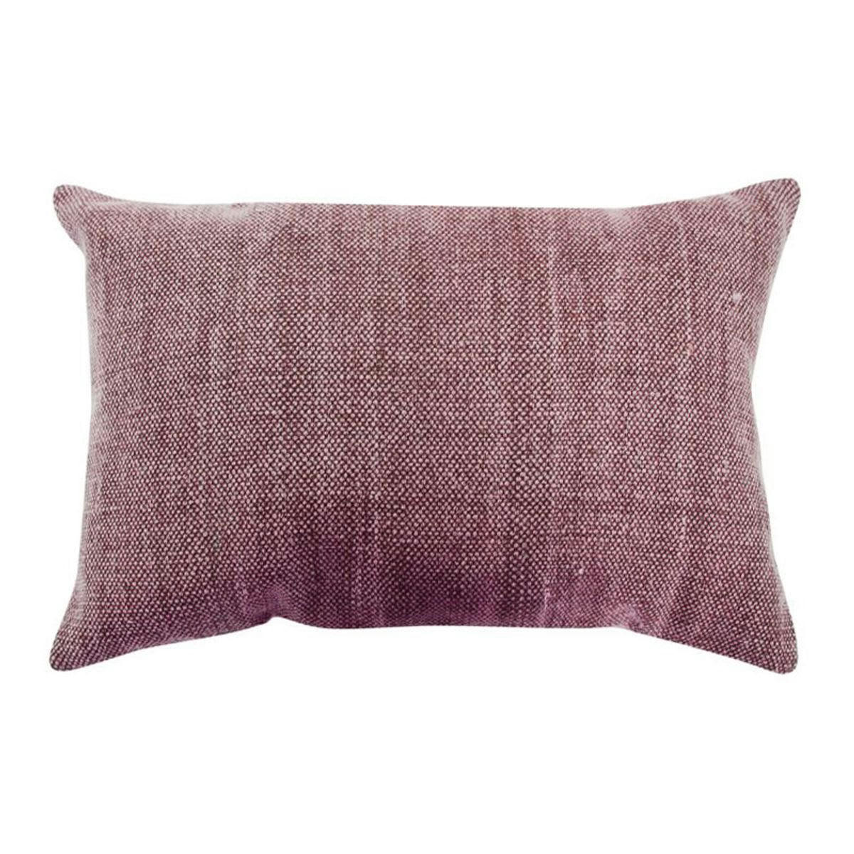 VINTAGE - Coussin effet délavé burgundy 60x40