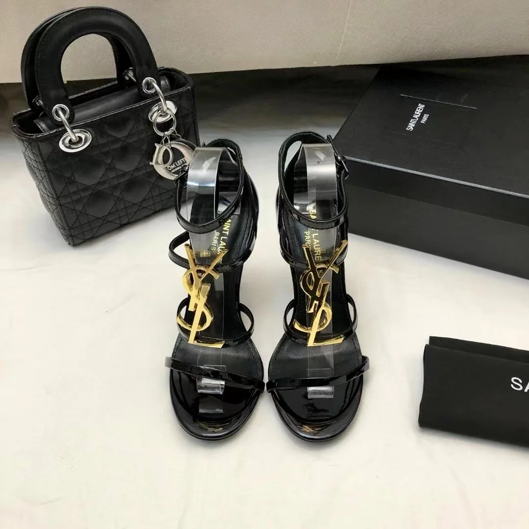 Saint Laurent YSL Cassandra 10.5cm Slide Sandal