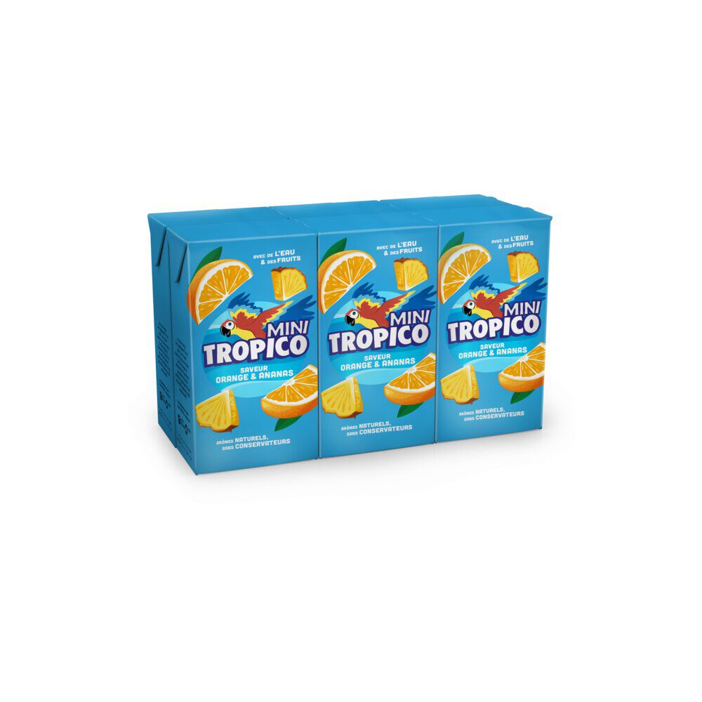 Boisson Tropico orange ananas Pack de 6 briques 20cl