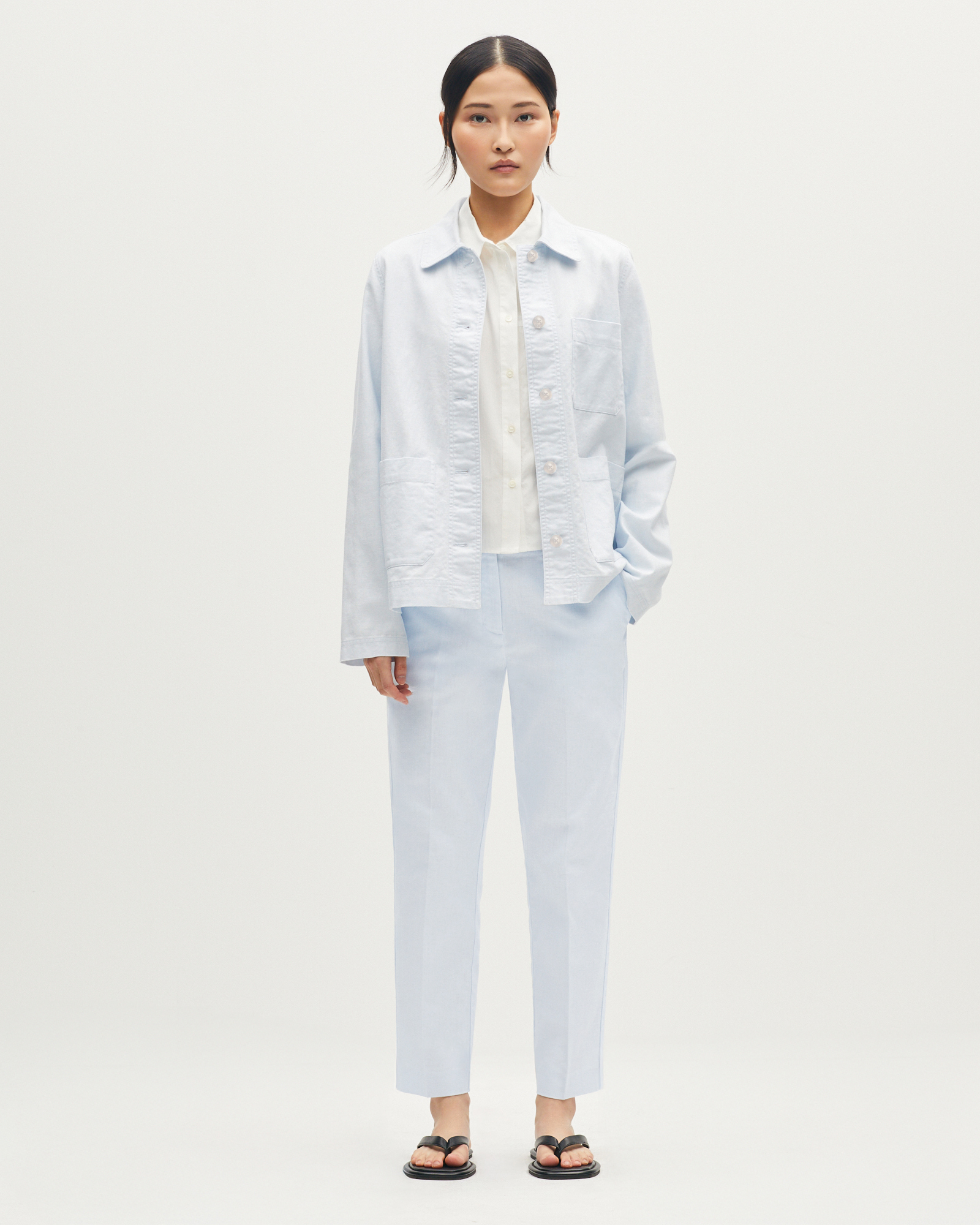 Veste workwear en lin et coton