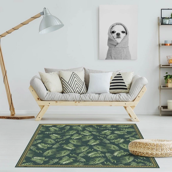 Vinyl Teppich »Mandella«, BxL:136 cm x 136 cm, grün