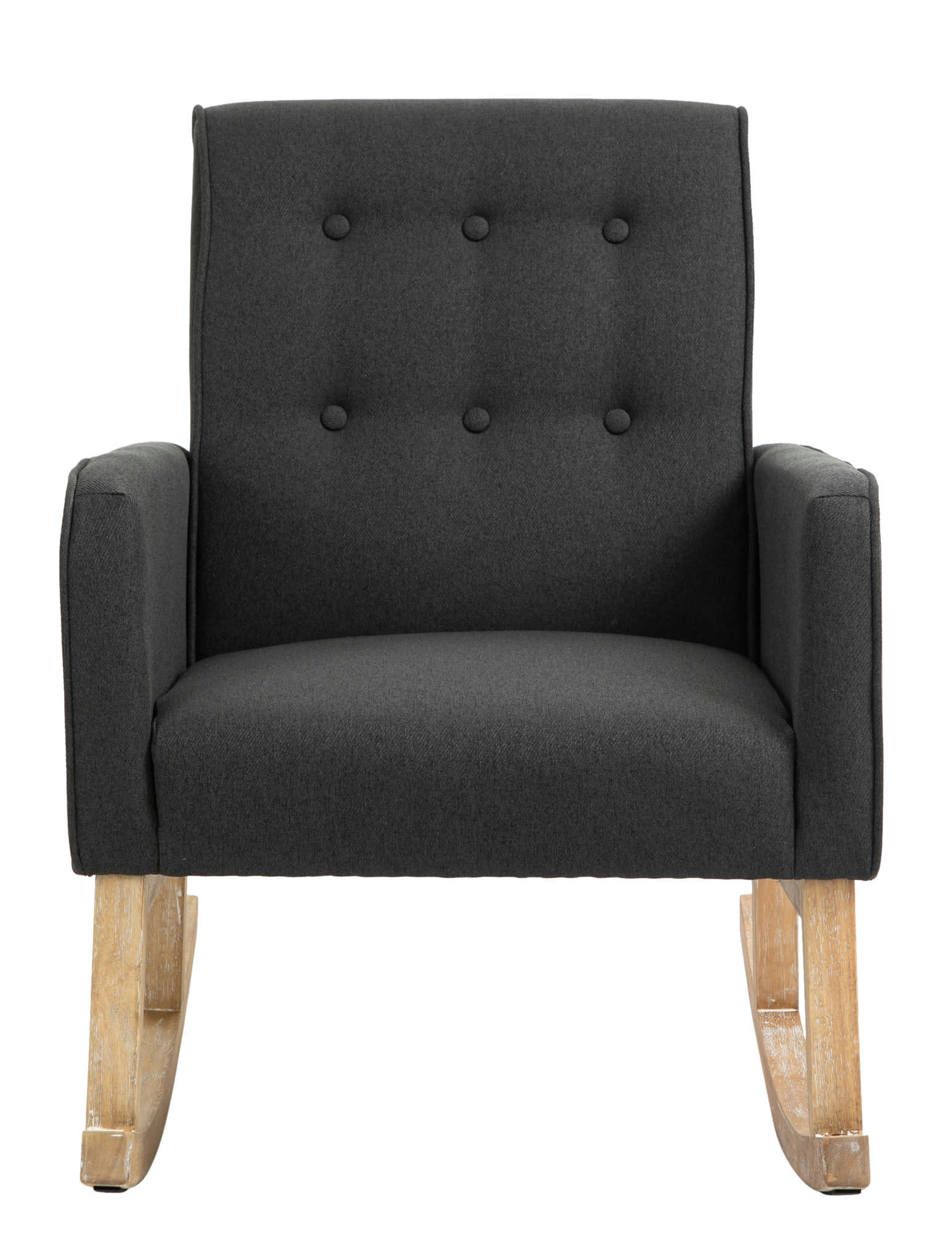 DREAM - Chaise à bascule avec accoudoirs et assise en tissu Gris foncé