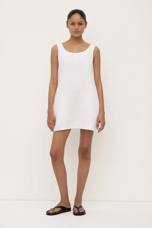 assembly label white linen dress Assembly Label Willow Linen Dress
