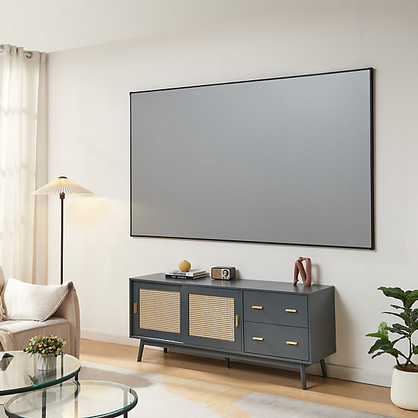 écran de projection mural Väkhoga 100 pouces Full HD 4K 8K HDR gris en.casa