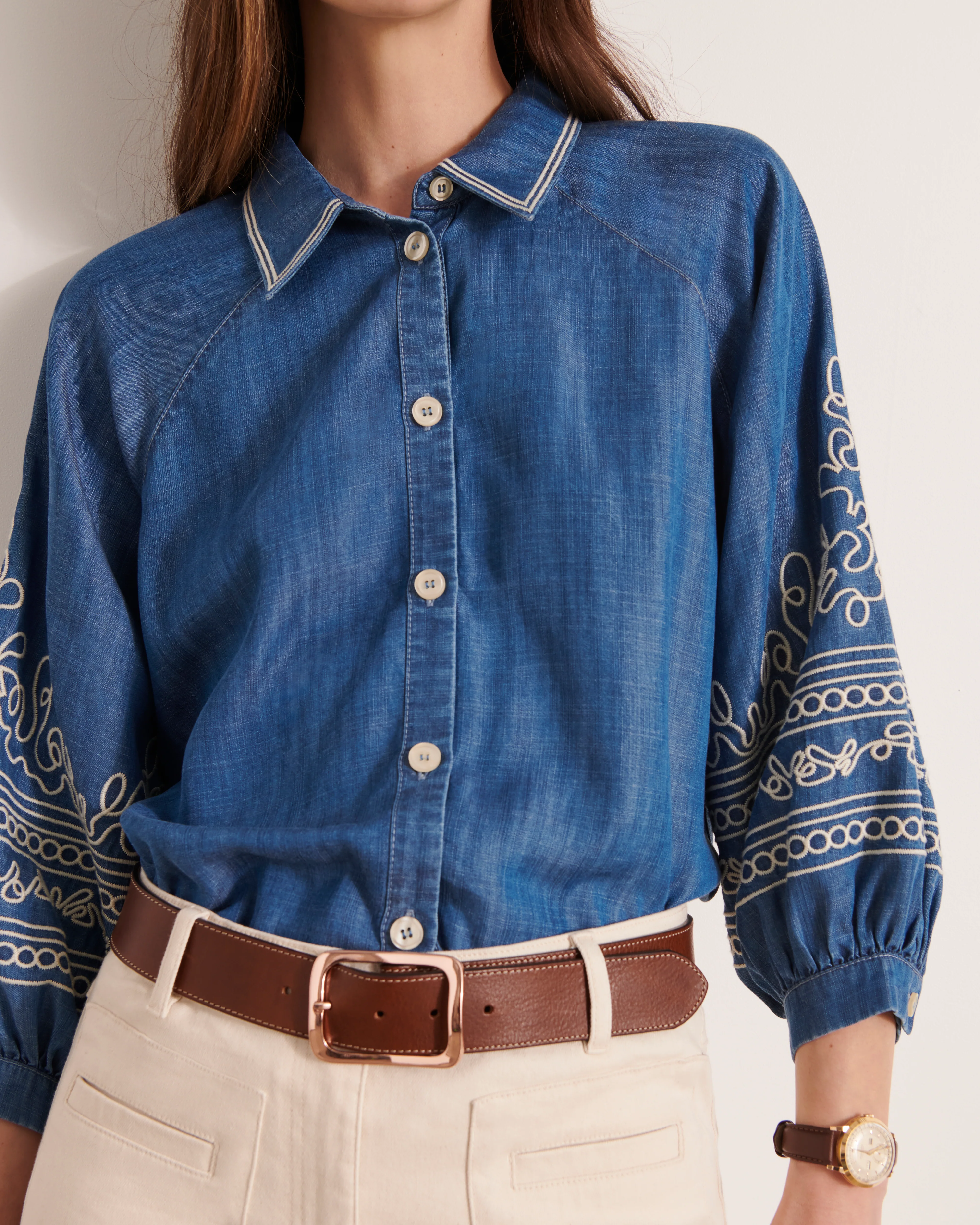 Chemise brodée CORDELETTE/12187/296