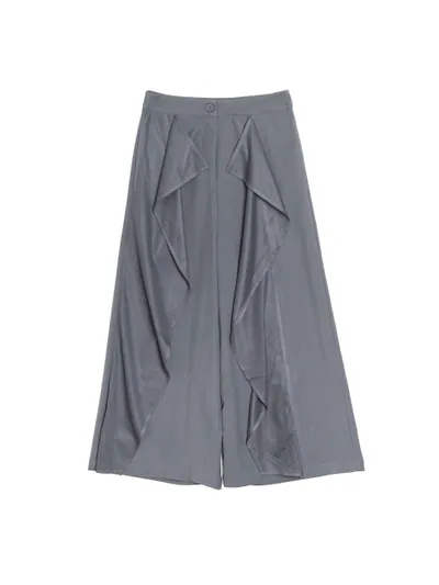 Patchwork Layered Wide Pants - 25WDB326D