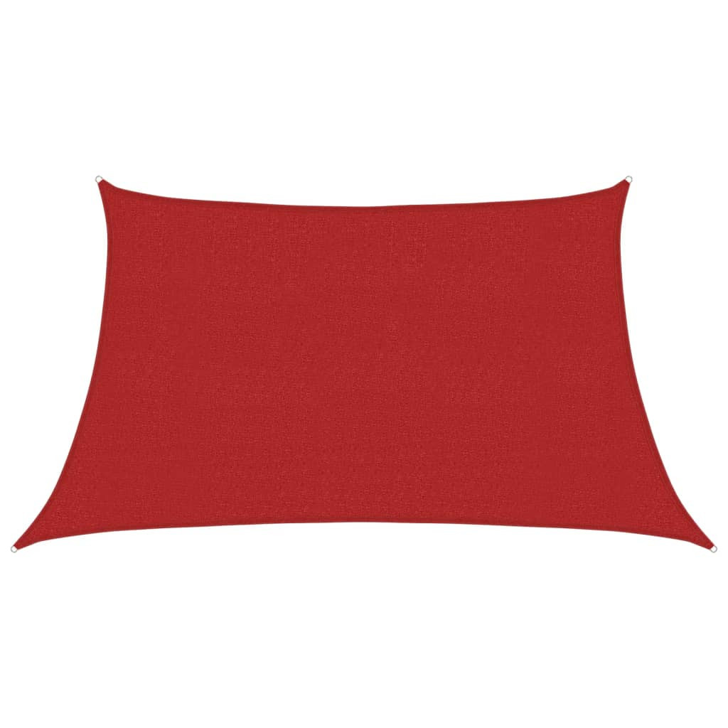 Żagiel przeciwsłoneczny, 160 g/m², czerwony, 3/4x2 m, HDPE