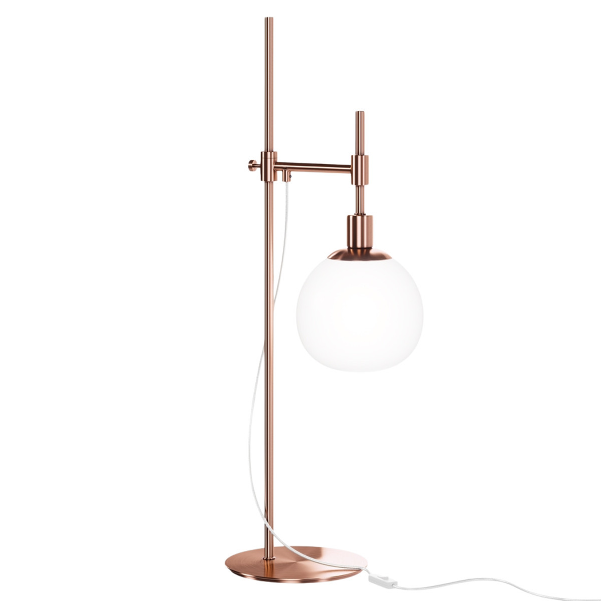 Lampa stołowamiedziano-biała ERICH 1xE14x40W wys:65cm Maytoni