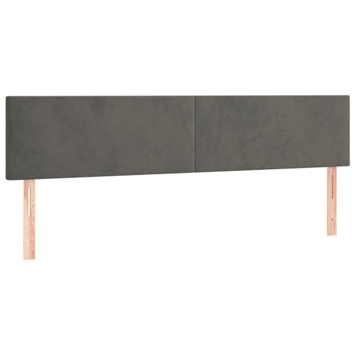 NNEVL Headboards 2 pcs Dark Grey 80x5x78/88 cm Velvet