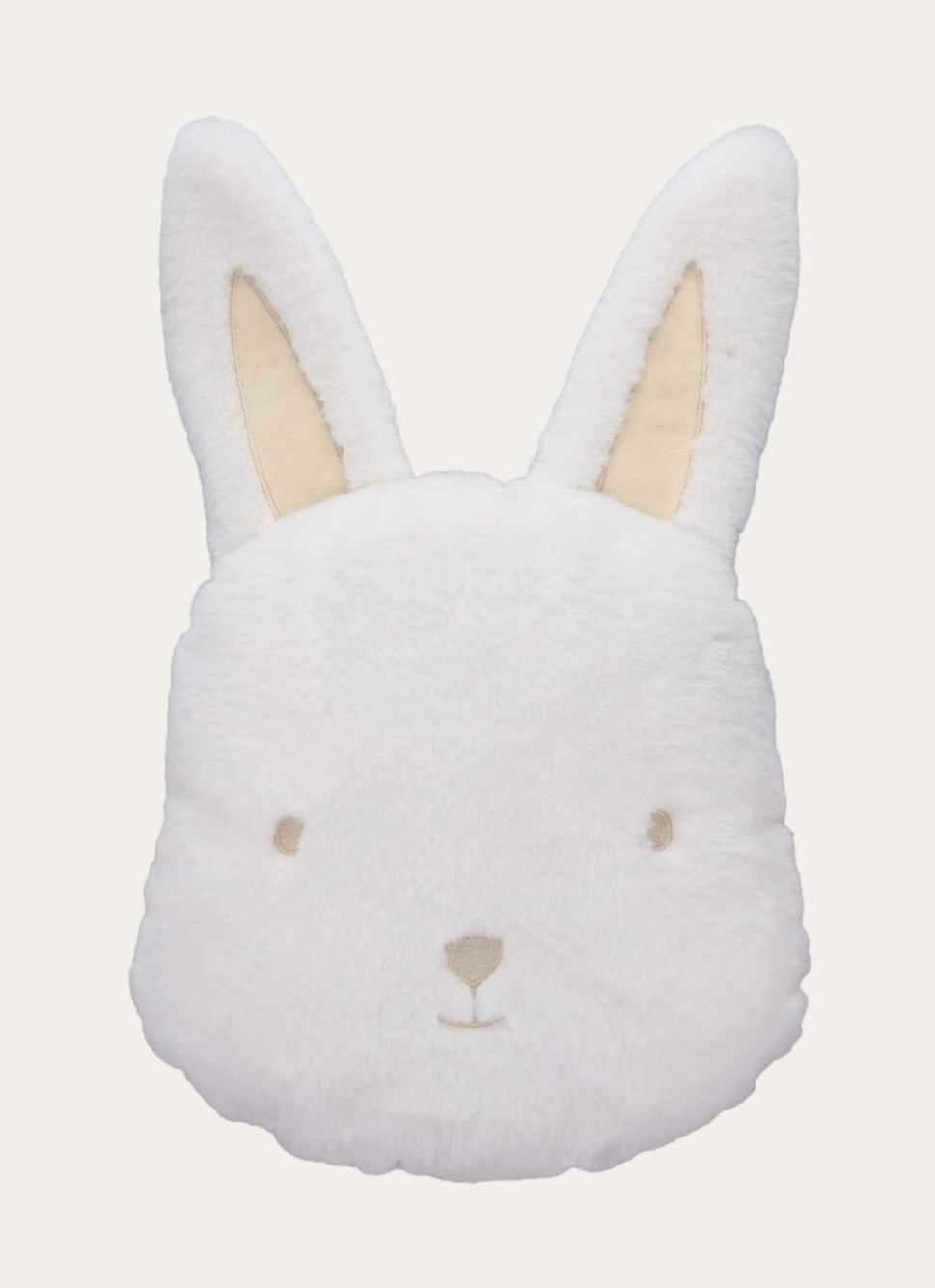 COUSSIN FORME TÊTE DE LAPIN ÉCRU
