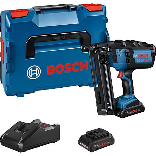 Cloueur bois 18V GNH 18V-64 M Professional mode rafale   2 batteries ProCORE 4 Ah   chargeur   coffret L-BOXX - BOSCH - 0601481003