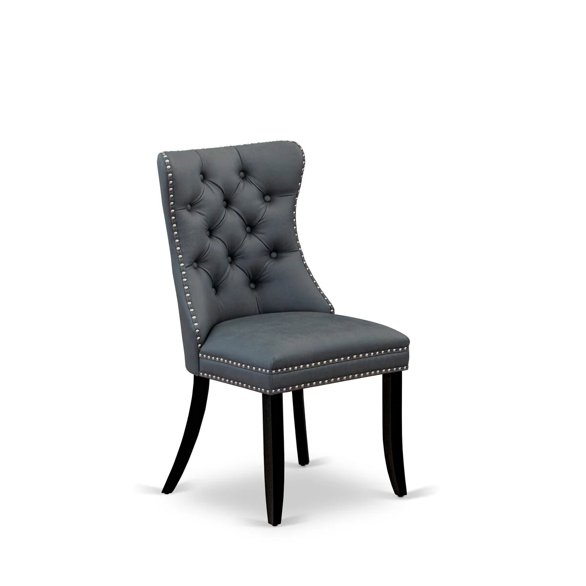 East West Furniture Dining Table Set- a Wooden Table with Butterfly Leaf and Upholstered Chairs, Black (Pieces Options)