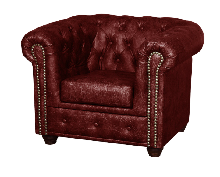 Ropez Chesterfield York fotel pikowany ekoskóra Gniot W12