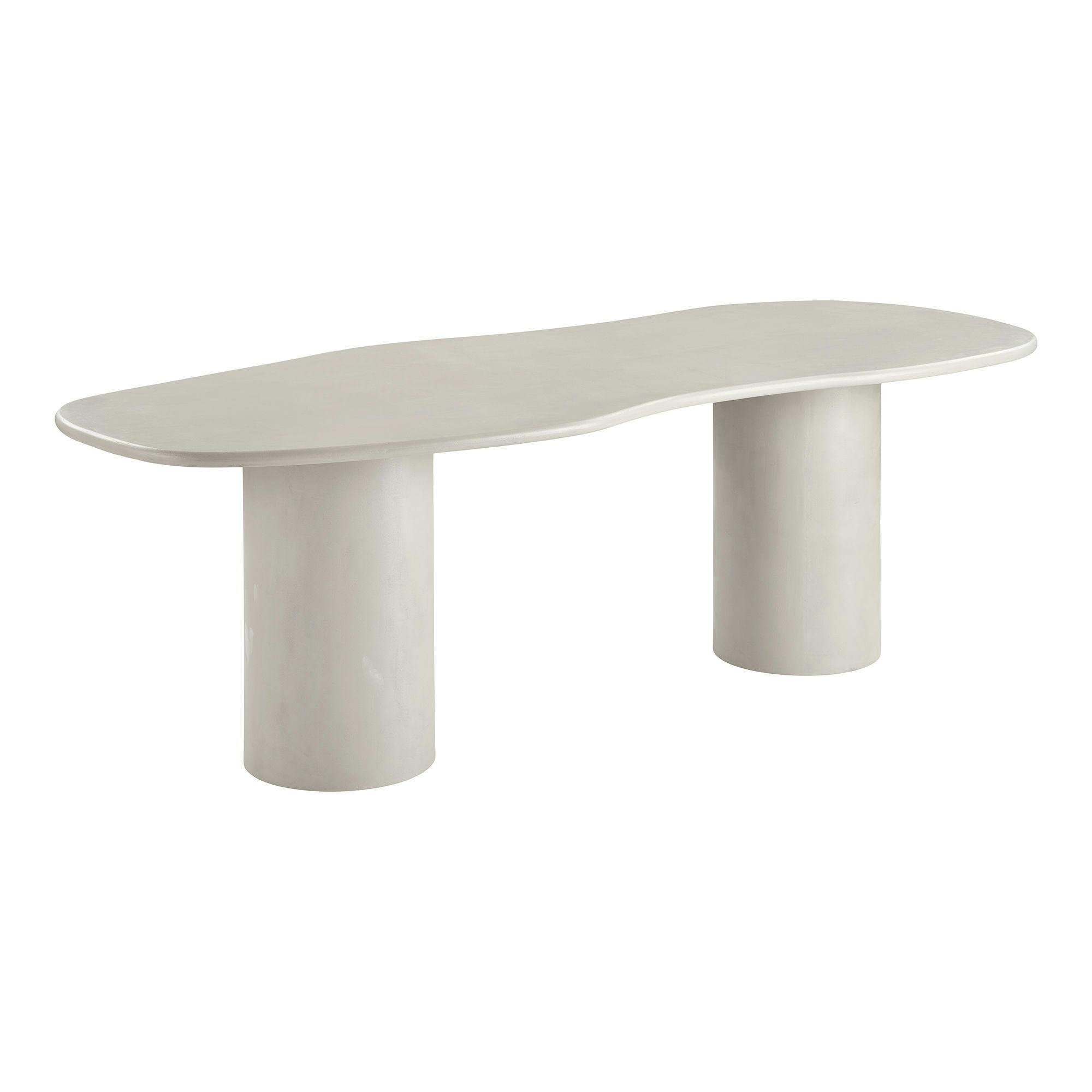 Table à manger moderne grise - organique, 240 cm ALBERTA