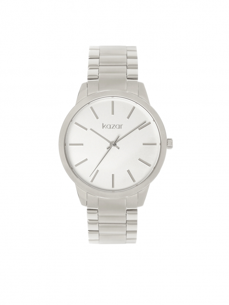Minimalist silver bracelet watch