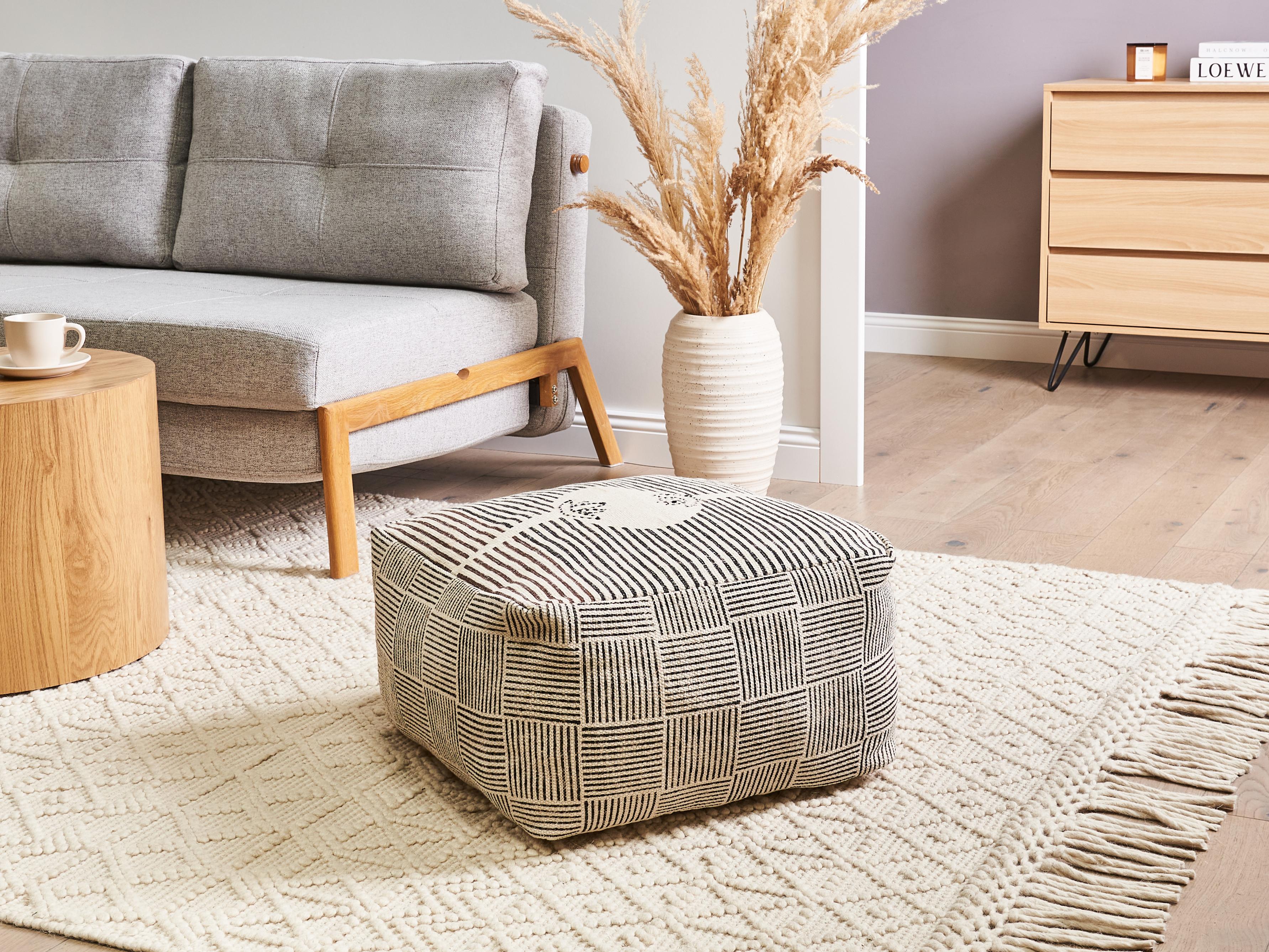 Pouffe LUTZ Cotton Grey