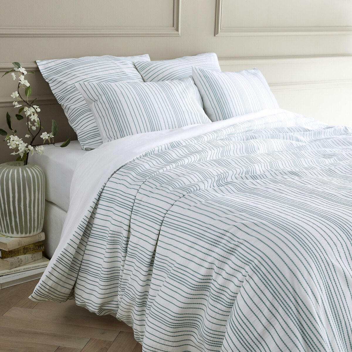 Housse de couette en percale de coton lavée, Roma