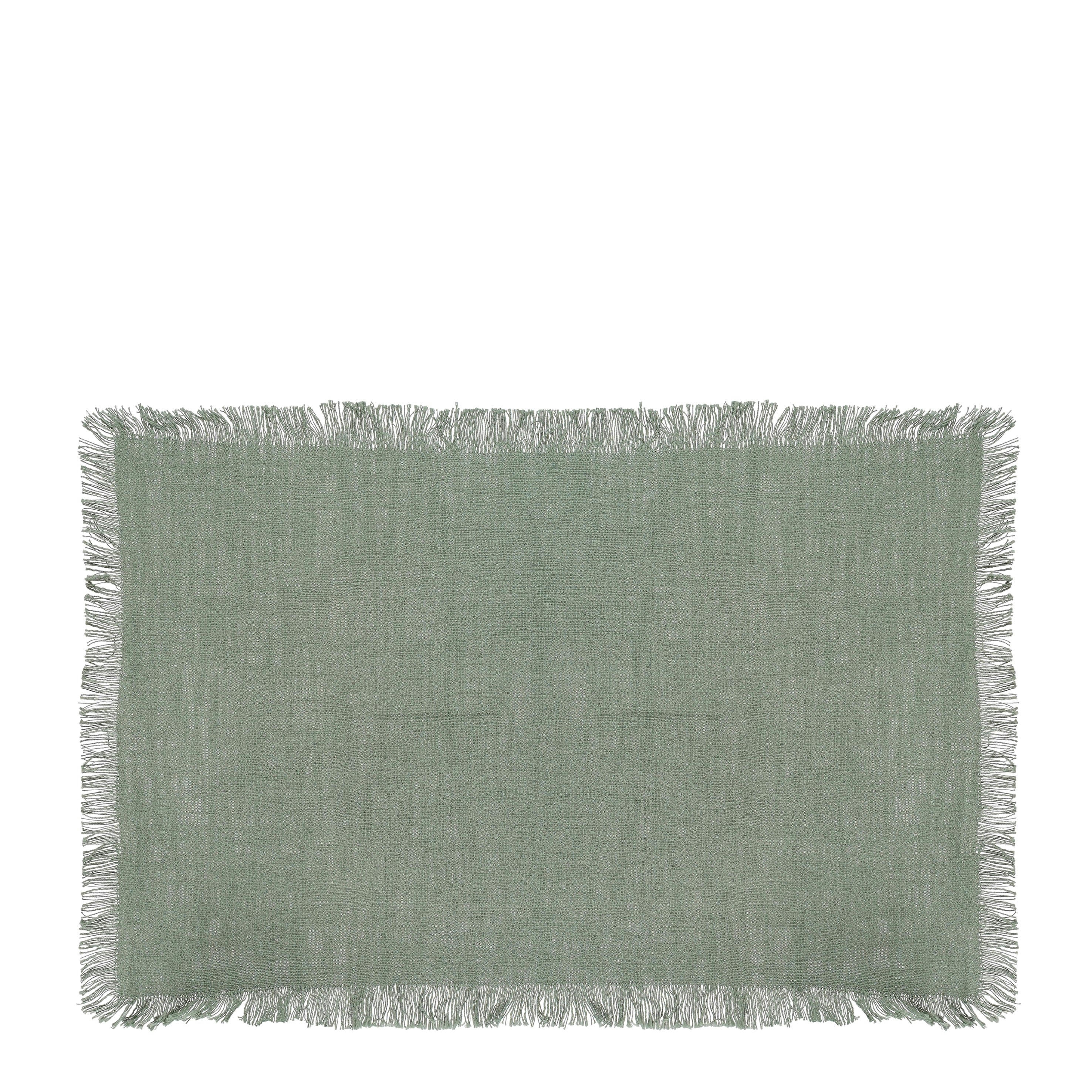 XAVIE - Set de table en coton vert - lot de 4