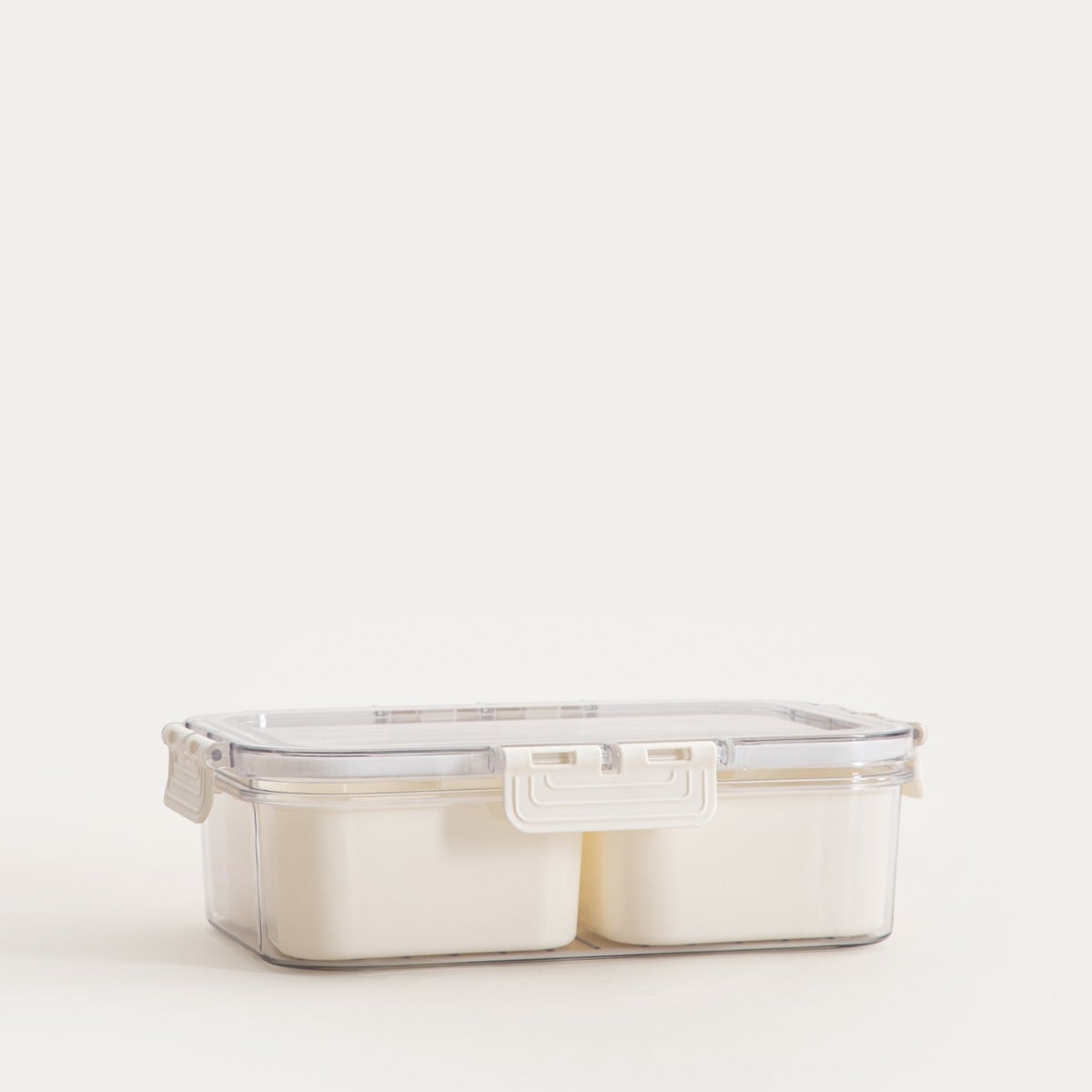 Pojemnik plastikowy GASPARI z wkładami prostokątny 23,5x16,5x7 cm