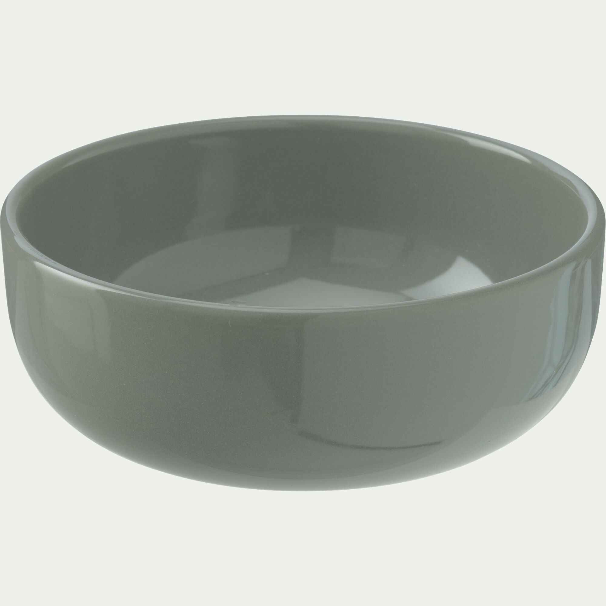 SELMA - Assiette creuse en faïence D15cm - vert cèdre