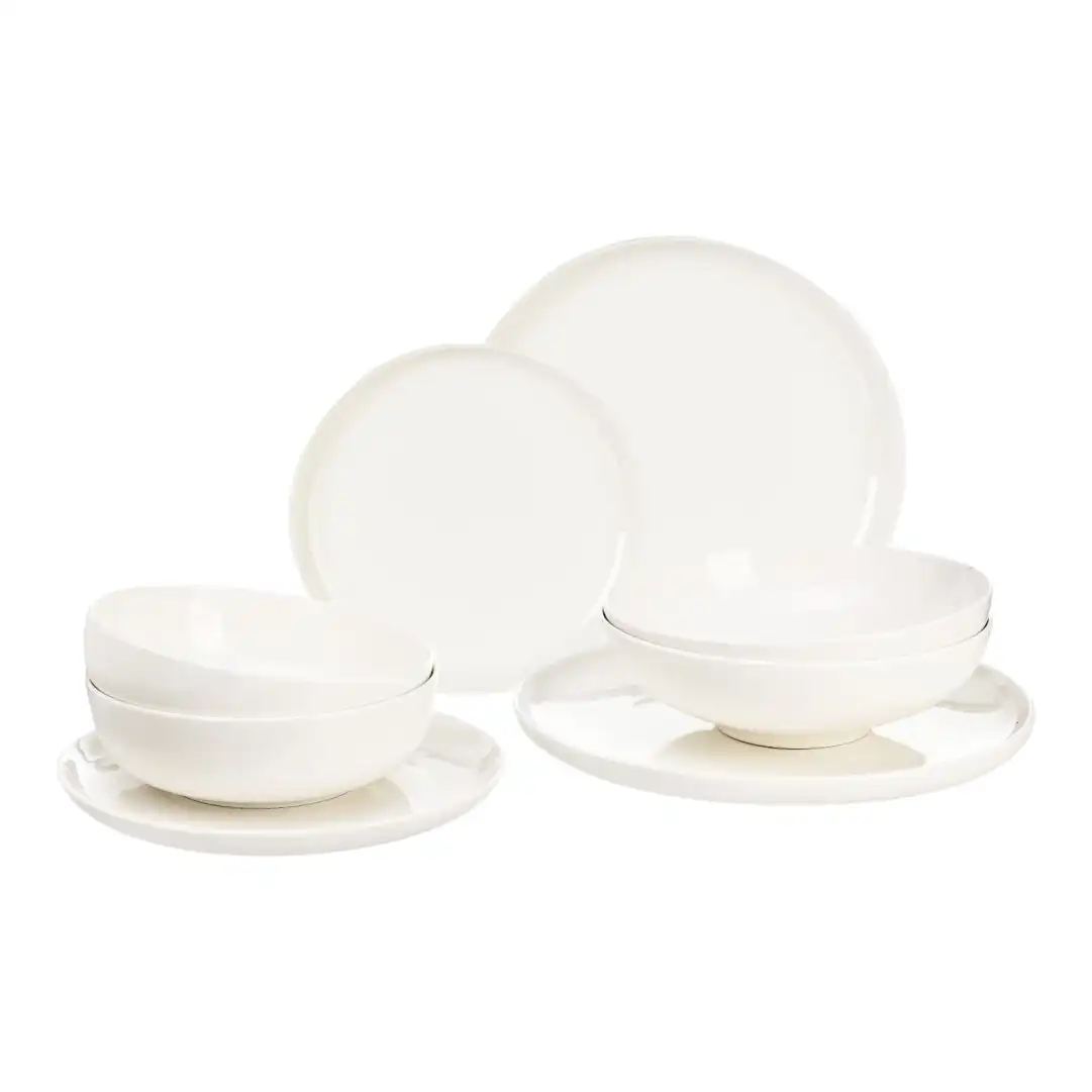 Geschirr-Set Luna für 2 Personen Creme, 8 -tlg