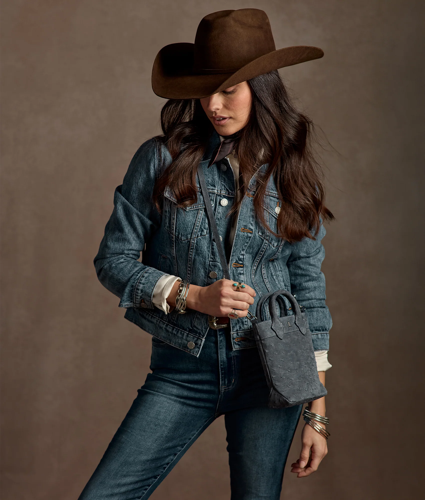 Mini Lola Exotic Shopper - Storm Blue