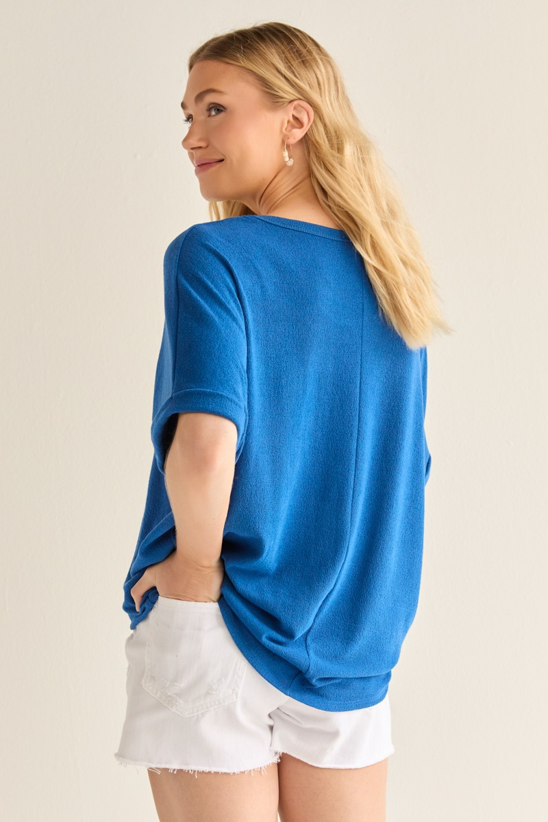 Annabeth Crew Neck Dolman Tee