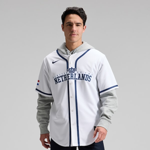 Netherlands Baseball Nike 2026 World Baseball Classic Home Stadium Jersey - White