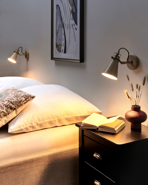 Zestaw 2 lamp ściennych regulowany beżowy