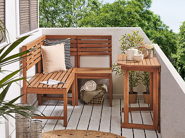 Banc de jardin TREIA 110 cm Acacia Marron