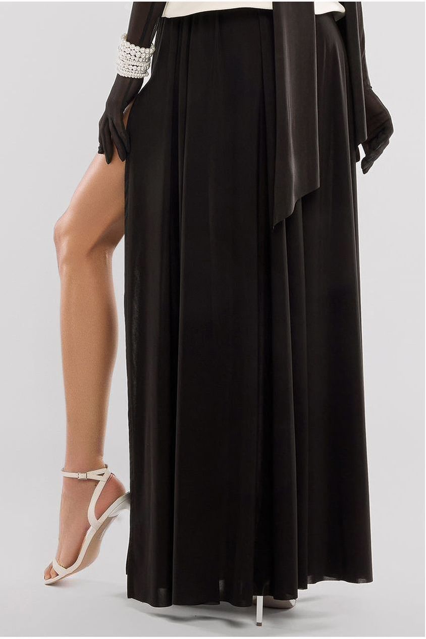 Goddiva Side Split Jersey Maxi Skirt