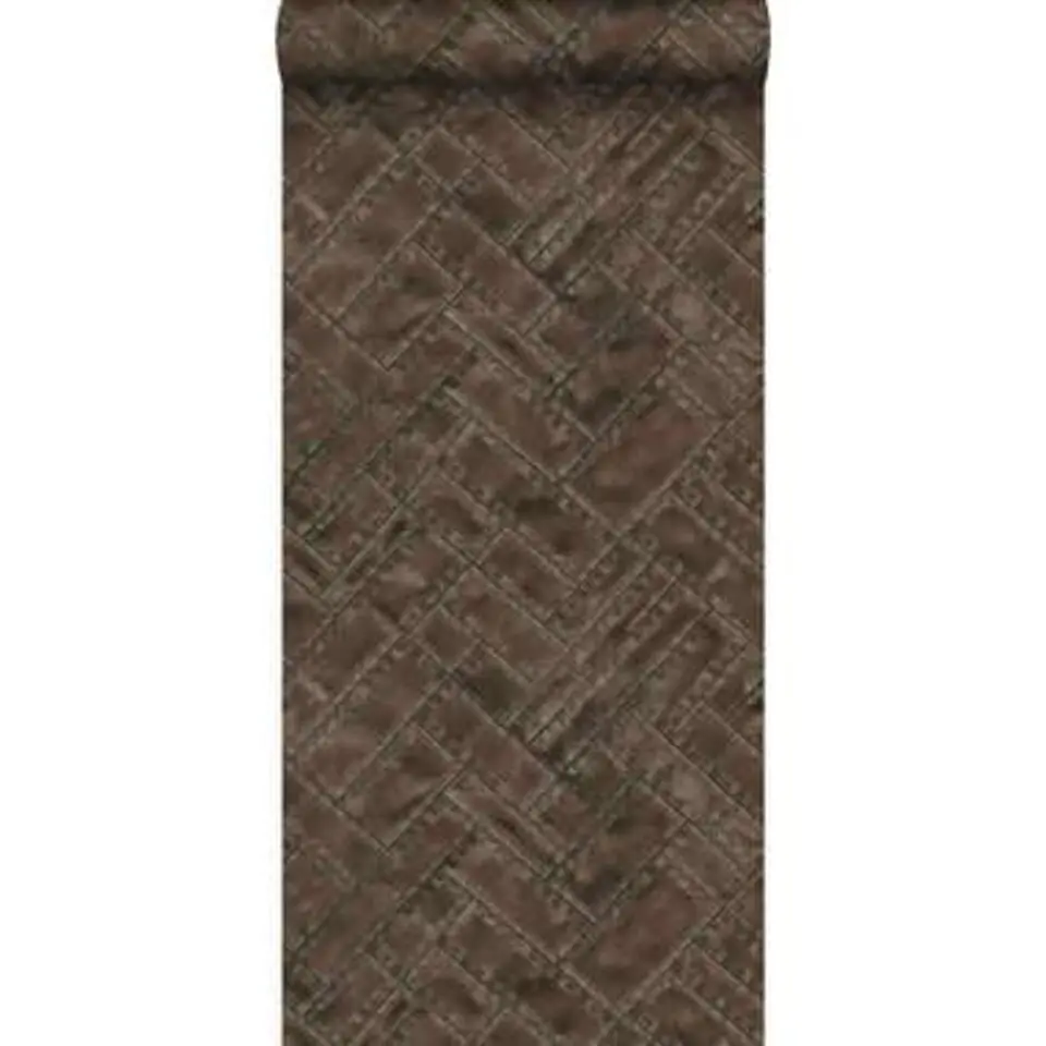 Origin behang - metalen platen - roest bruin - 53 cm x 10.05 m