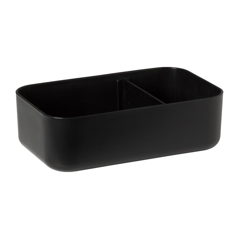 Lunchbox met elastiek - zwart - 1 liter