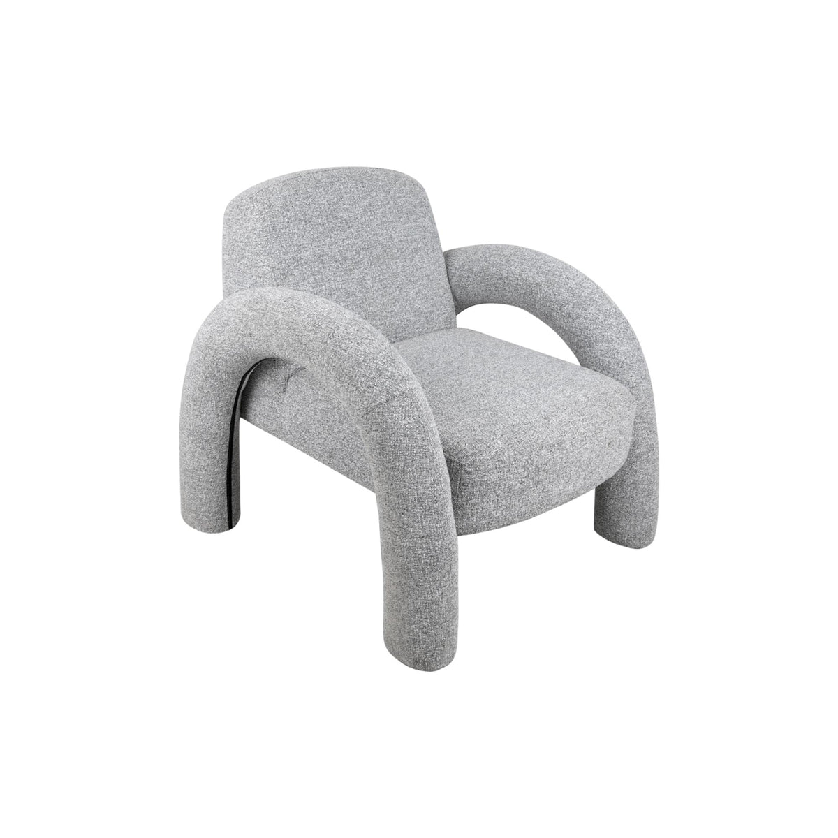 Leitmotiv stoel Brazo Melange - grijs - 88x74x74cm